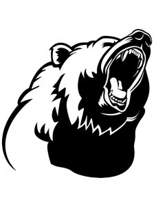 Трафарет Медведя 15