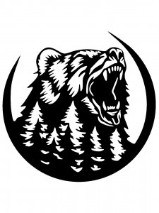 Трафарет Медведя 16
