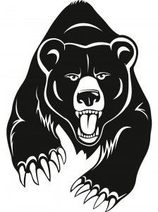 Трафарет Медведя 18