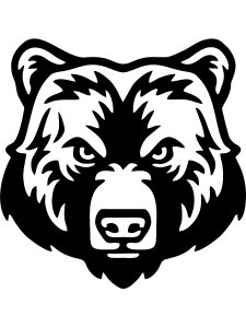 Трафарет Медведя 20