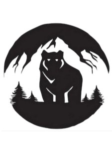 Трафарет Медведя 23