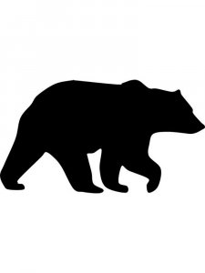 Трафарет Медведя 6