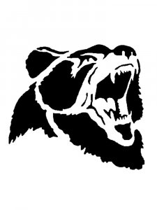 Трафарет Медведя 7