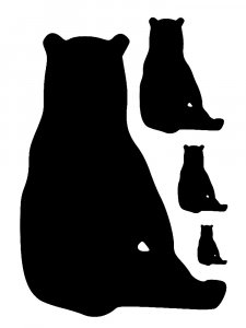Трафарет Медведя 8