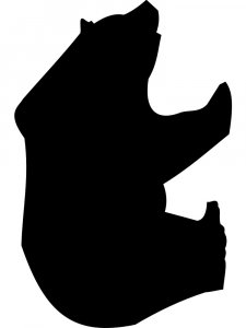 Трафарет Медведя 9