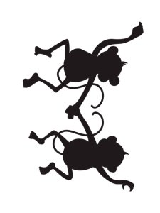 Трафарет Обезьяны 12