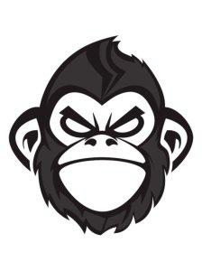 Трафарет Обезьяны 15