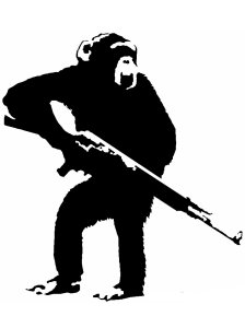 Трафарет Обезьяны 16