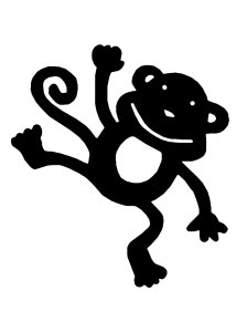 Трафарет Обезьяны 17