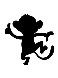 Трафарет Обезьяны 20