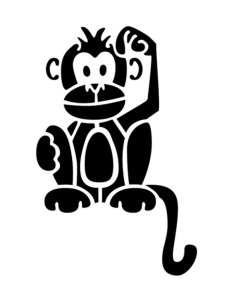 Трафарет Обезьяны 5