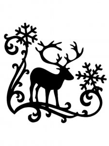 Трафарет Оленя 13