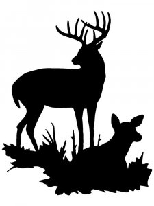 Трафарет Оленя 15