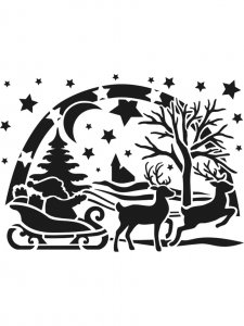 Трафарет Оленя 19