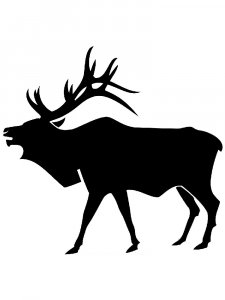 Трафарет Оленя 4