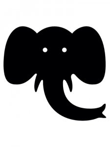 Трафарет Слона 12