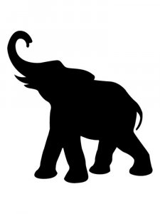 Трафарет Слона 13