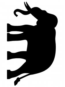 Трафарет Слона 17