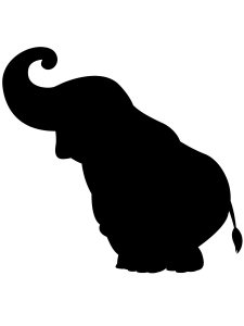 Трафарет Слона 21