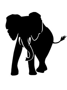 Трафарет Слона 23