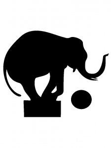 Трафарет Слона 24