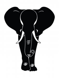 Трафарет Слона 25