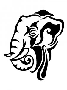 Трафарет Слона 26