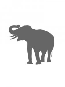 Трафарет Слона 8