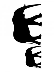 Трафарет Слона 9