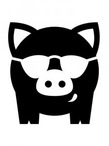 Трафарет Свиньи 10
