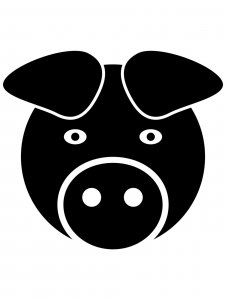 Трафарет Свиньи 13