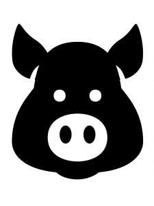 Трафарет Свиньи 15