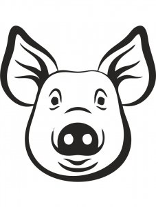 Трафарет Свиньи 16