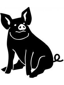 Трафарет Свиньи 17