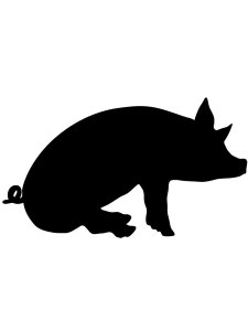 Трафарет Свиньи 18