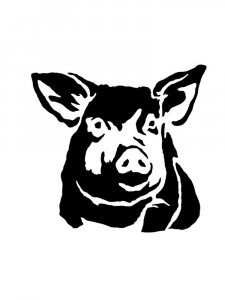 Трафарет Свиньи 7