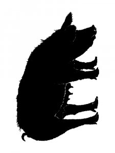 Трафарет Свиньи 8