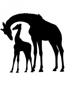 Трафарет Жирафа 12