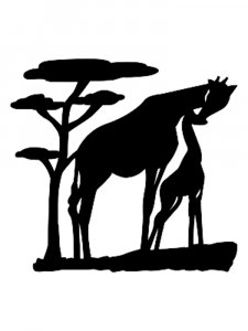 Трафарет Жирафа 14