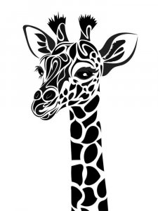 Трафарет Жирафа 9