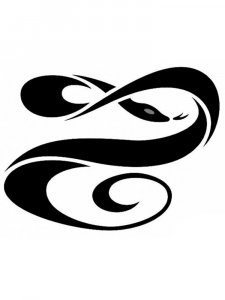 Трафарет Змеи 4