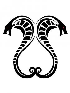 Трафарет Змеи 5